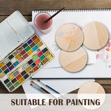 14Pcs Unfinished Wood Coasters, 4 Inch round Blank Wooden Coasters for Crafts with Non-Slip Silicon Dots WoodArtSupply