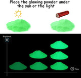 Glow in the Dark Powder 12 Colors Epoxy Resin Dye Luminous Pigment Safe Long Lasting for Fine Art, DIY Nail Art, Colorant, Acrylic Paint, DIY Crafts WoodArtSupply
