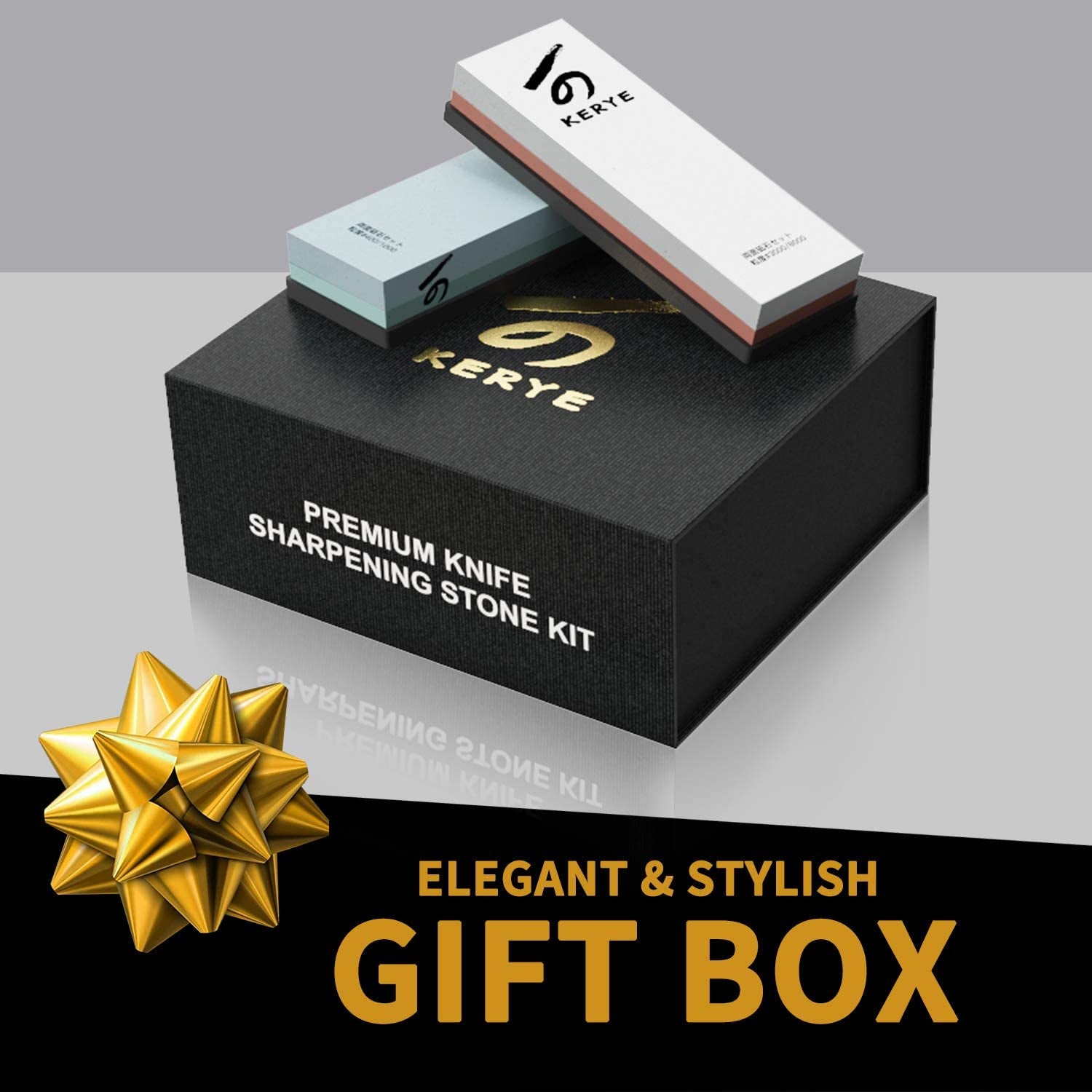 Knife Sharpening Stone Kit, Professional Japanese Whetstone Sharpener Stone Set, Premium 4 Side Grit 400/1000 3000/8000 Water Stone, Flattening WoodArtSupply