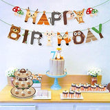 Wood-Grain 3-Tier Cardboard Cupcake Stand/Tower | Wild One, Woodland Animal Baby Shower WoodArtSupply