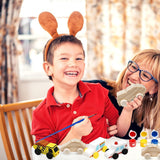 12 Pieces Unfinished Wooden Cars Wood DIY Car Toys Wood Crafts Painting Crafts Kit WoodArtSupply