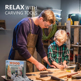 Whittling Kit for Beginners Includes 8-Basswood Wood Carving Blocks Set, 3Pcs Whittling Knife - Wood Carving Kit with Tools and Carving Knifes for WoodArtSupply