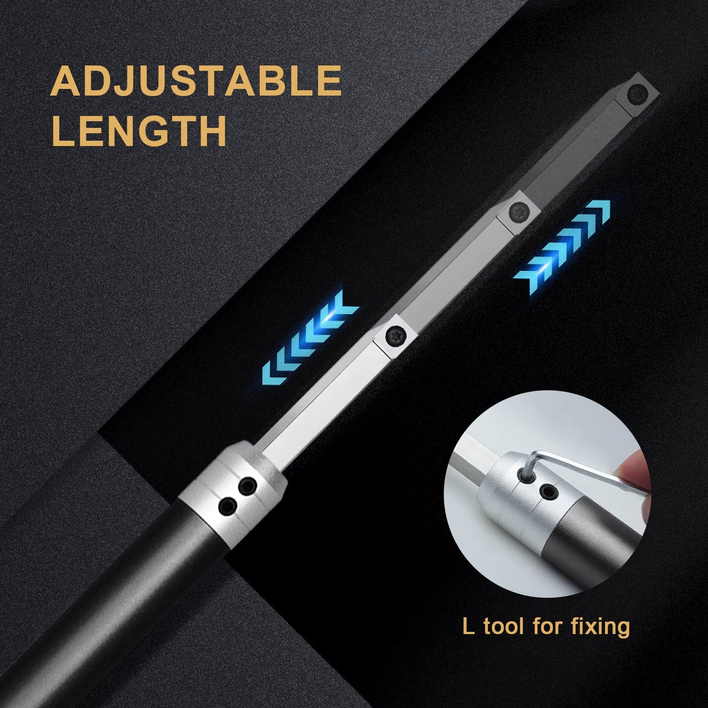 Carbide Lathe Tools, Wood Lathe Tools with Removable Handle, 【Latest Upgraded】Turning Tool with Adjustable Connector including Swan Neck Hollower,