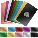 200 Pcs Metal Business Card Blanks, Colorful Aluminum Laser Engraving Blanks Multipurpose Metal Cards Laser Engraving DIY Cards for Circut, CNC, Blavvennt