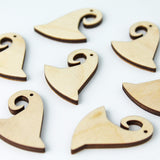 ALL SIZES BULK (12pc to 100pc) Unfinished Wood Wooden Laser Cutout Halloween Witch Hat Witches Dangle Earring Jewelry Blanks Shape Charms Crafts Made Texan Wood Crafts