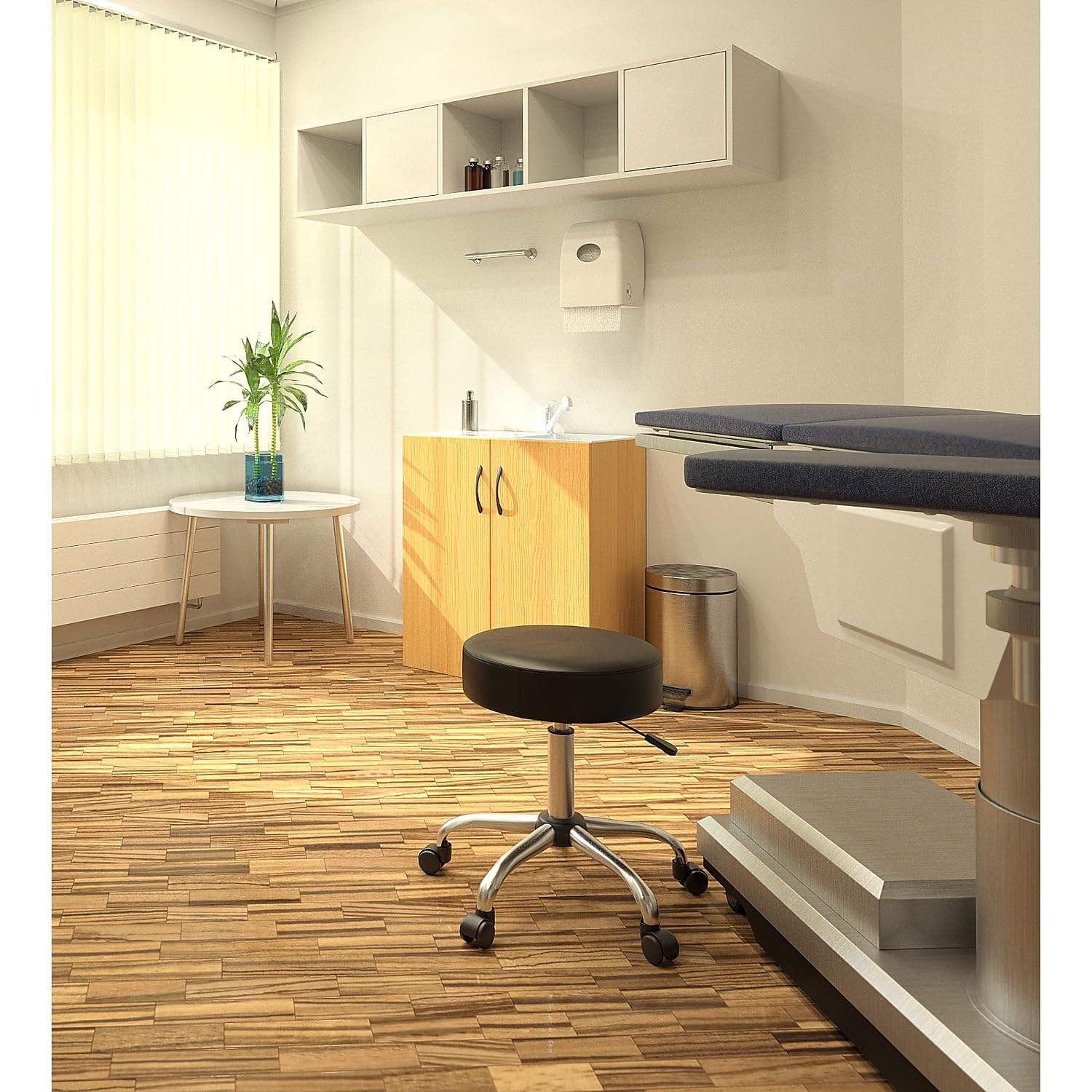 Boss Office Products Be Well Medical Spa Stool in Black Boss Office Products