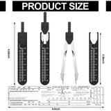 Tondiamo 2 Sets EKG Calipers and EKG Ruler Combination Set ECG Calipers Drafting Electrocardiogram Divider ECG Calipers Measuring Tool for Nursing Tondiamo