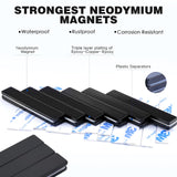 MIKEDE Strong Neodymium Bar Magnets, 16 Pack Black Heavy Duty Magnets with Double-Sided Adhesive, Rare Earth Metal Rectangular Magnetic Bar Magnet MIKEDE