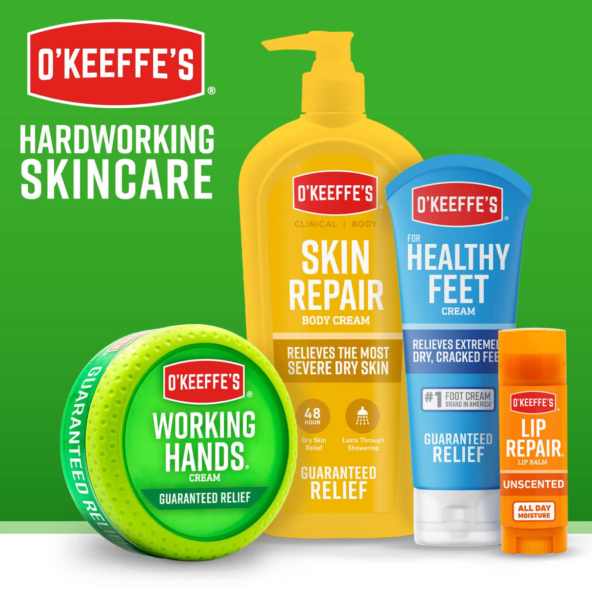 O'Keeffe's Working Hands Hand Cream, 3 Ounce Tube and Healthy Feet Foot Cream, 3 Ounce Tube O'Keeffe's