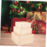 NOLITOY 3pcs Box Wooden Drawer Wooden Unfinished Small Decorative Rustic Case Jewelry Organizer for Drawer Wooden Decor Wood Decor Wood Crates NOLITOY