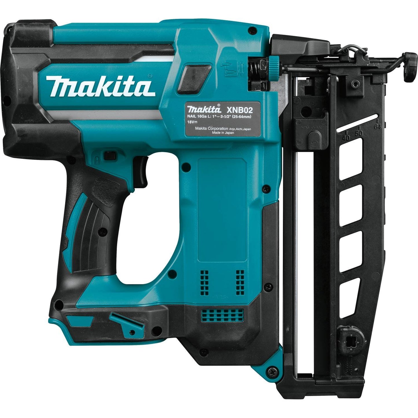 Makita XNB02Z 18V LXT Straight Finish Nailer, 16 Gauge, 2-1/2" - WoodArtSupply