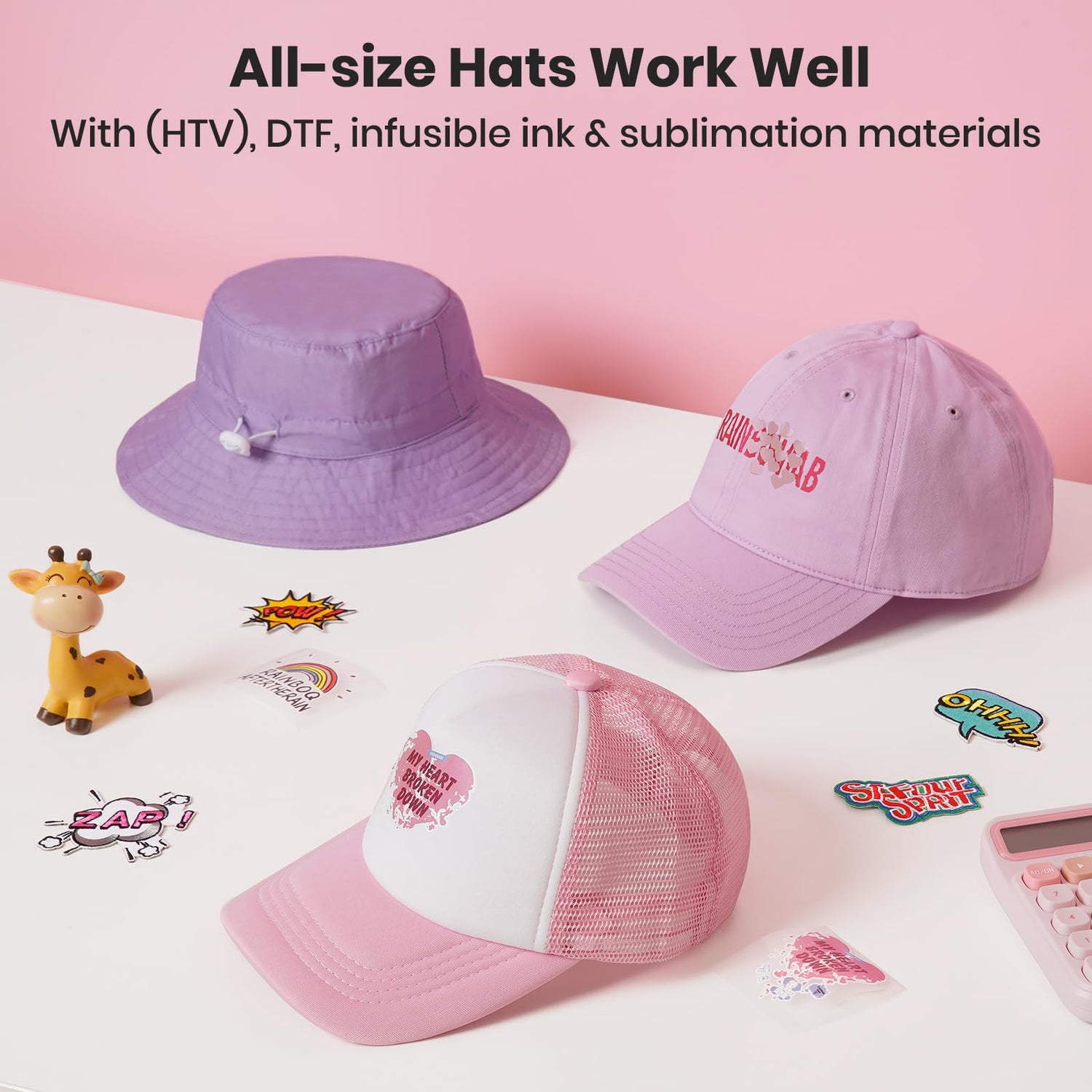 JESIMAIK Hat Press, Heat Press Machine for Caps with 3.15"×5.5" Curved Heating Element & Silicone Platen - No Crease, LCD Digital Temperature & Timer JESIMAIK