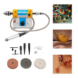 CheriMuMu Bench Buffer Polishing Machine, Multi-Function Benchtop Polisher Grinder 110V Adjustable Speed Jewelry Polisher, Electric Lathe Buffing CheriMuMu