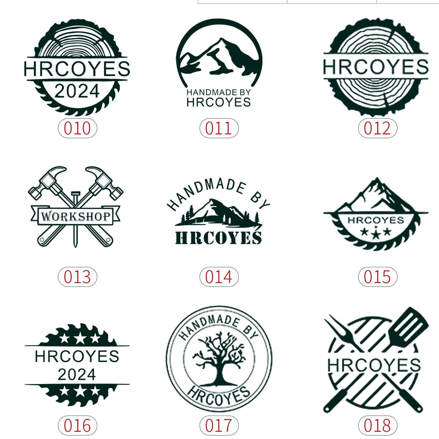 Personalized Custom Wood Burning Stamp with Handle - Unique Logo Branding Tool for Wood, Leather, and Food Generic