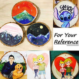 Natural Pine Wood Slabs Untreated 7-8 inches Diameter x 4/5" Thick Solid Wood Slices for Weddings, Table Centerpieces, DIY Projects or MAOM