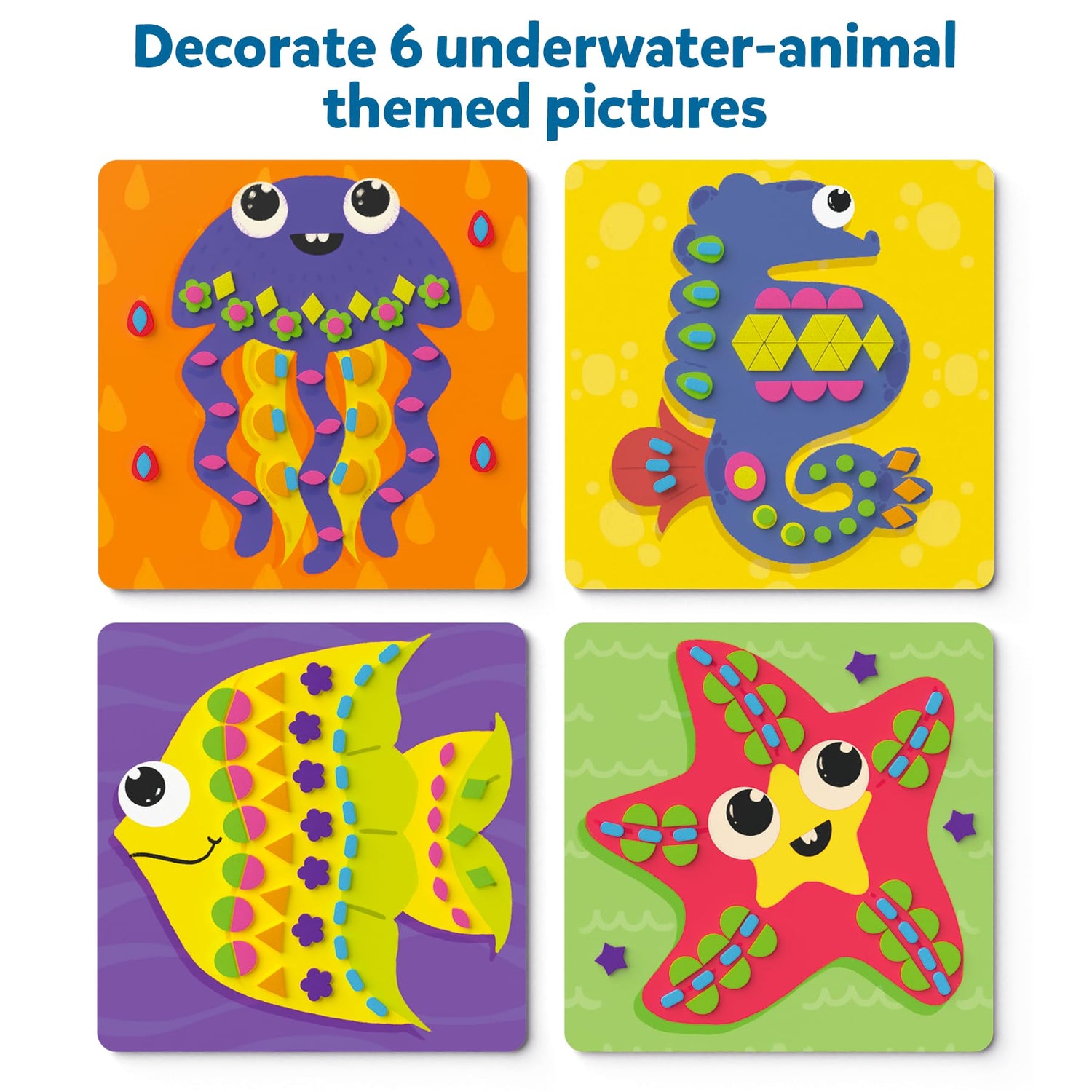 Skillmatics Foil Fun Dinosaurs Theme & Fun with Foam Underwater Animals Theme Bundle, Art & Craft Kits, DIY Activities for Kids Skillmatics