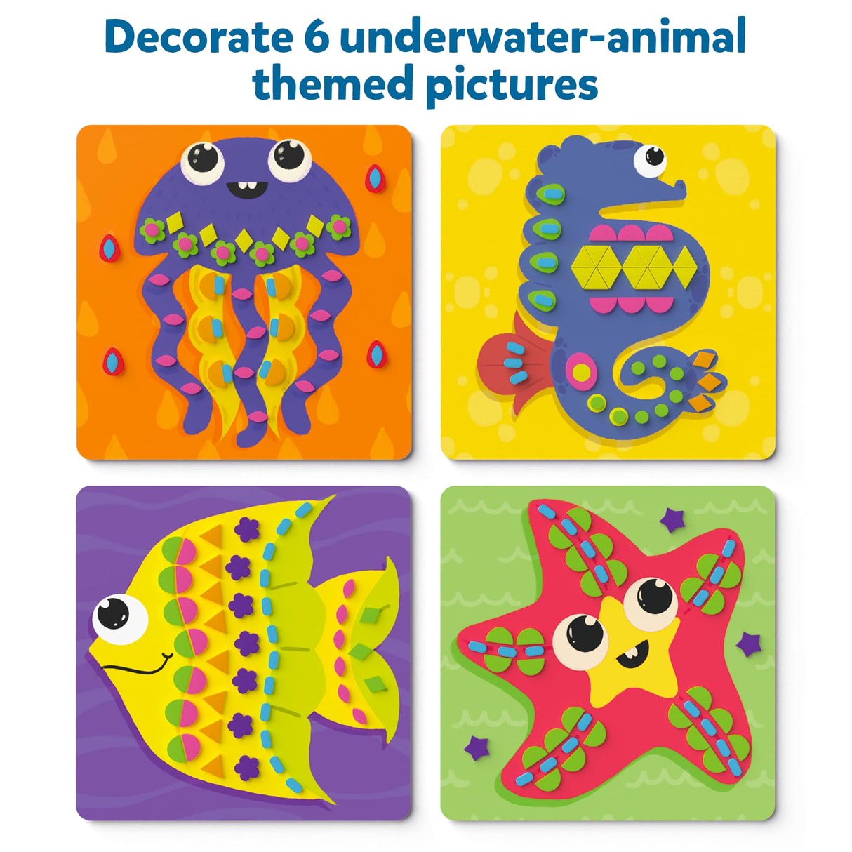 Skillmatics Foil Fun Dinosaurs Theme & Fun with Foam Underwater Animals Theme Bundle, Art & Craft Kits, DIY Activities for Kids Skillmatics