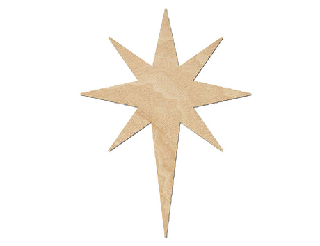 Bethlehem Star Wood Cutouts for crafts, Laser Cut Wood Shapes 5mm thick Baltic Birch Wood, Multiple Sizes Available Elliefont Styles