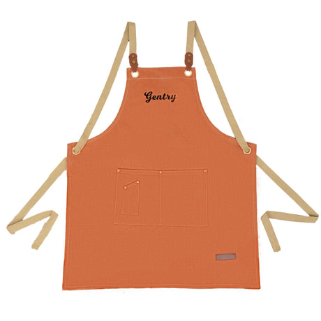 MT WORLD Personalized Chef Apron with Cross Back Straps for Men Women, Cotton Canvas Apron for Artists Painting, Kitchen Cooking Cross Back Apron for MT WORLD