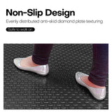 Boshen 5Ft x 17Ft Garage Floor Mat 2.5mm Thickened Rubber Flooring Roll 85sqft Diamond Plate PVC Rubber Trailer Mat Non-Slip Floor Protector Mat for Boshen