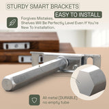 BAOBAB WORKSHOP Wood Floating Shelves 16 inch - Bathroom Shelves for Room Wall Mount - Wide Wooden Wall Shelves for Bedroom Kitchen Living Room - BAOBAB WORKSHOP