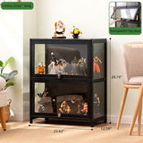 Curio Display Cabinet, Display Cabinet with 5-Tier Storage Shelves, Collectibles Toy Organizers Rack, Trophy Display Case,Storage Cabinets and ORNDYDM