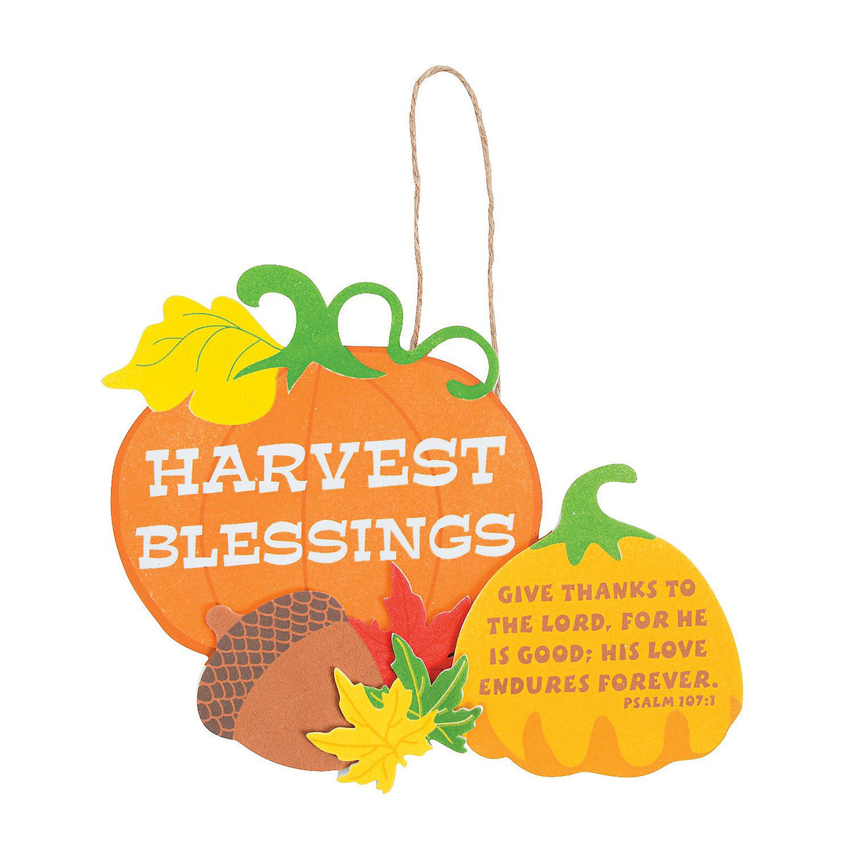 Fun Express Harvest Blessings Sign Craft Kit - Makes 12 - Thanksgiving Crafts for Kids Fun Express