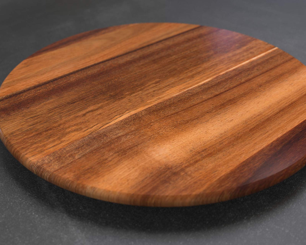 Personalized Lazy Susan Turntable - Large 18” Acacia Wood - Engraved Dark Wood - Custom Christmas Gift - Personalized Christmas Gifts 2020 Sinclair