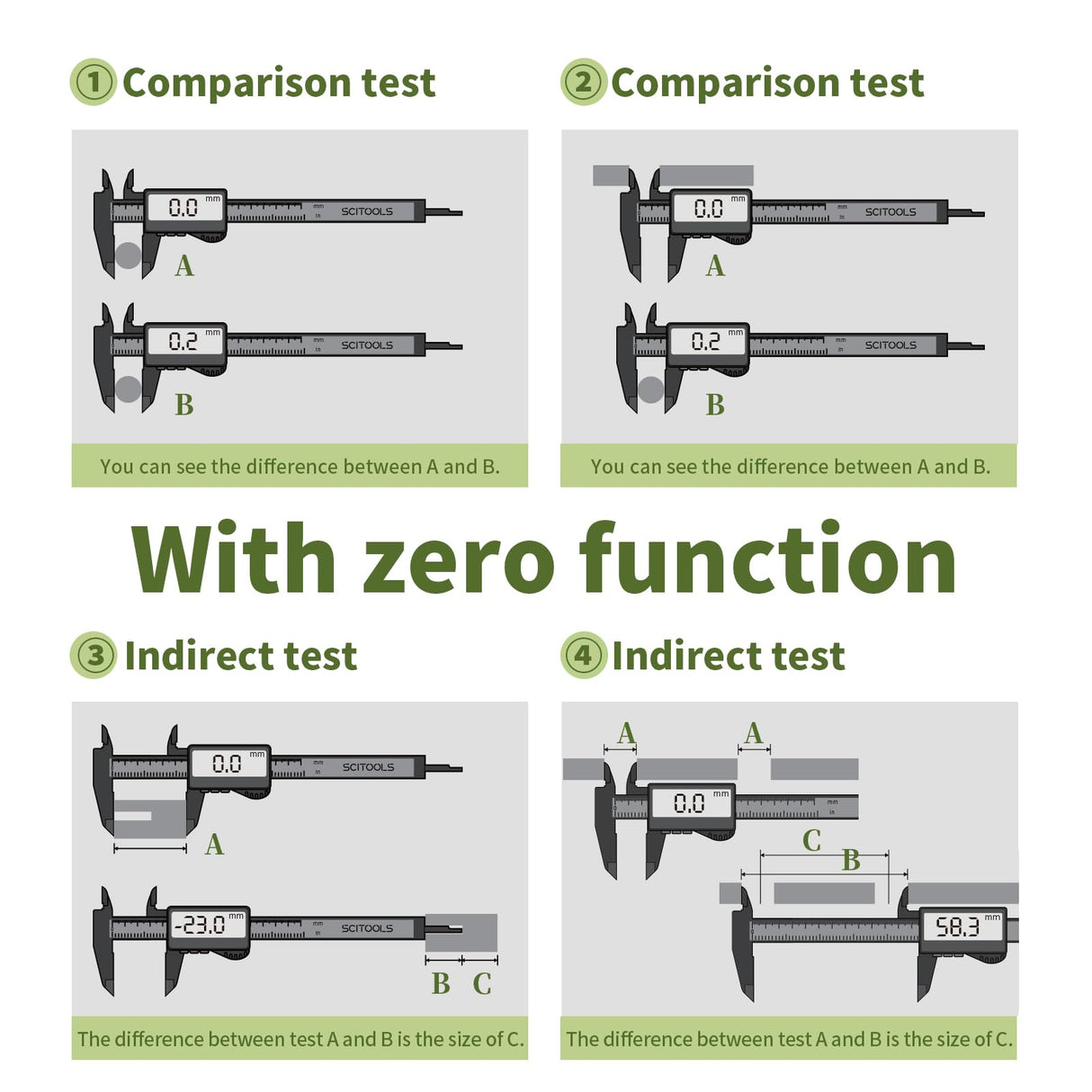 SCITOOLS All-Metal Digital Caliper 0-6"Measuring Tool, Micrometer Caliper with Auto-Off Feature, Interchangeable Between inches and millimeters for SCITOOLS