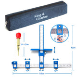 King&Charles Cabinet Hardware Jig, Cabinet Handle Jig with Automatic Center Punch, Cabinet Jig for Handles and Pulls on Drawers/Cabinets, Cabinet King&Charles