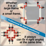 4-Pack Corner Clamps 90 Degree, 2.32"x2.32" Mini Aluminum Alloy Right Angle Clamps, Woodworking Positioning Squares for Cabinets, Drawers, Tables, ViewReal