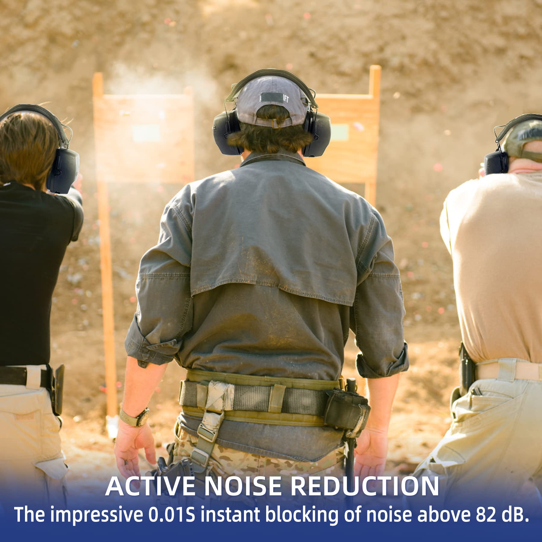 PROHEAR 056 Electronic Shooting Ear Protection Muffs, NRR 30dB Noise Reduction for Gun Range, Sound Amplification Earmuffs for Hunting - WoodArtSupply