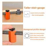 iGuerburn 2Pcs Stair Gauges for Framing Square, Stair Gauge Knobs for Layout Attachment Framing Jigs - Orange iGuerburn