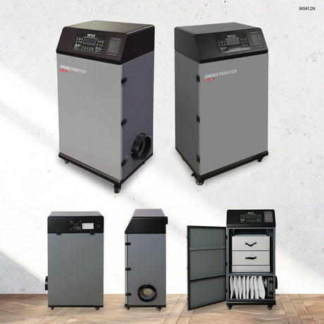 Laser Solder Fumes Purifier, SFX-400L Fume Extractor 5 Stage Air Filter Wheeled Smoke Absorber Purifier with Intelligent Control, 700W Air Purifier WTTTOOLS