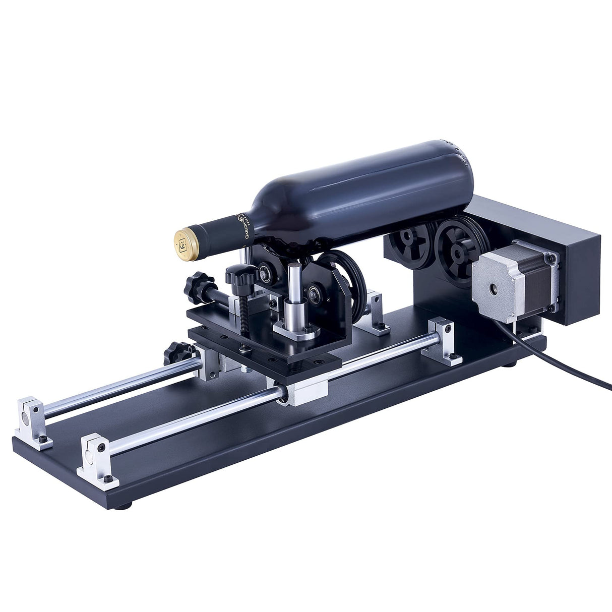 OMTech Laser Rotary Attachment with Nema 23 2-Phase Stepper Motor for 50W 60W 80W 100W 130W CO2 Laser Engraving Machines K40 Rotary Tool Accessory OMTech