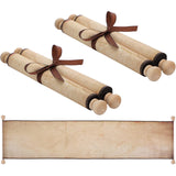2 Pack Blank Paper Scrolls 7.5 x 31 Inches Scroll Paper Wrapped on Wood Rod for Writing, Drawing, Calligraphy, Wedding Vows, Invitation, Renaissance Epakh