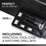 KLRStec Professional Rivet Gun Kit incl. 120 Pop Rivets and 4 HSS Drills - High quality Pop Rivet Tool Kit for processing Blind Rivets KLRS