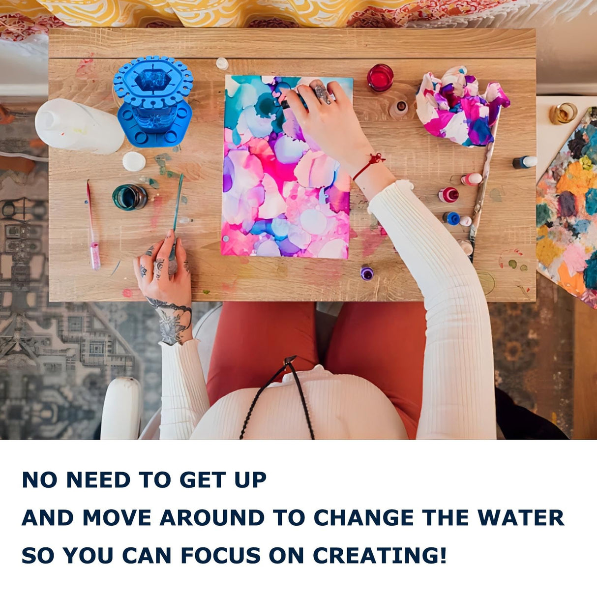 All in one paint brush cleaner rinse cup,Paint Brush Holder and Brush Cleaner,Brush Cleaning Cup for Acrylic,Oil,Watercolor,Water-based HOZY