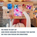 All in one paint brush cleaner rinse cup,Paint Brush Holder and Brush Cleaner,Brush Cleaning Cup for Acrylic,Oil,Watercolor,Water-based HOZY