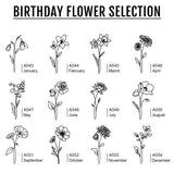 Zhamate Personalized Gifts for Women Girls-Custom Jewelry Box Wooden with Birth Flower Name, Birthday Gifts, Wedding Gift for Bridesmaids, Mom Gifts Zhamate