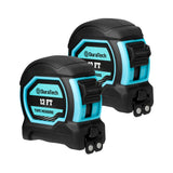 DURATECH Magnetic Tape Measure 12FT with Fractions 1/8, 2 Pack Retractable Measuring Tape, Easy to Read Both Side Measurement Tape, Magnetic Hook and DURATECH