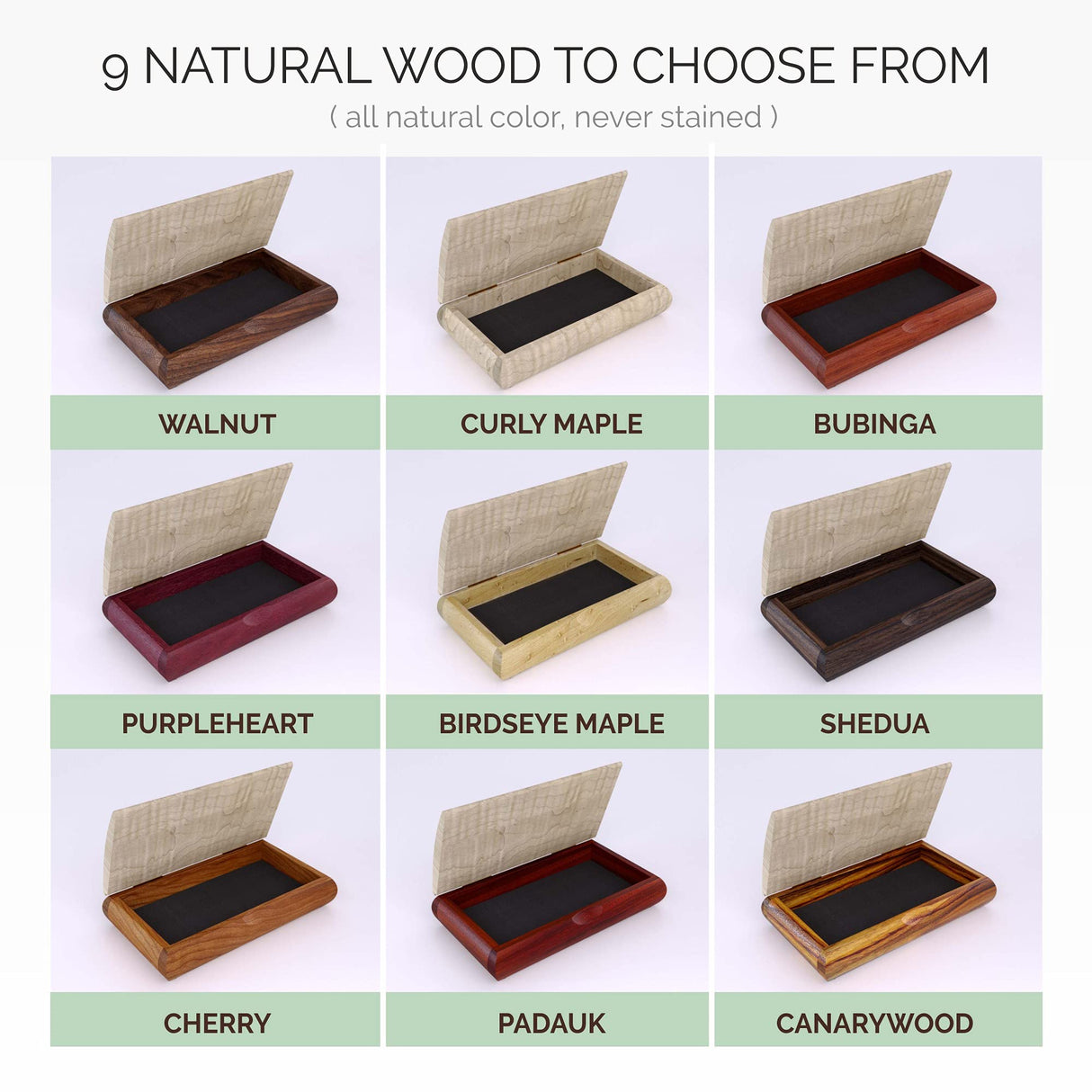 Mikutowski Woodworking Personalized Wooden Keepsake Box - Handmade in USA - Wood Art Artisan Trinket Box - Original Engraved Keepsake Box Organizer - Mikutowski Woodworking