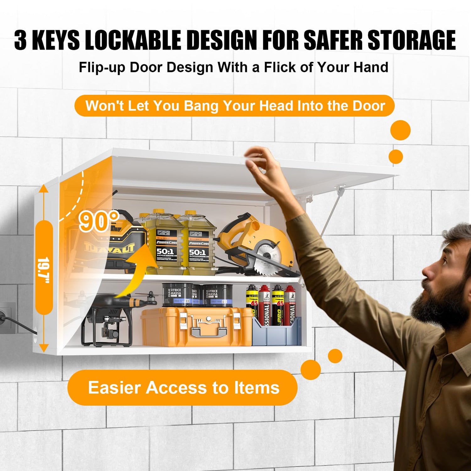 Wall Storage Cabinet Metal Garage Locker Medicine Cabinet with Locking Door Adjustable Shelf Bathroom Wall Cabinet Over The Toilet Storage Cabinet MetalMax