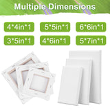 6Packs Mini Stretched Canvases for Painting with 3x5”, 4x4”, 4x6”, 5x5”, 5x7”, 6x6”, Painting Canvas for Oil & Acrylic Paint. ESRICH