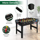 Goplus 4-in-1 Combination Game Table, Multi Game Table Set with Soccer, Air Hockey, Billiards, Table Tennis Tabletop, Pool Table Foosball Table for Goplus