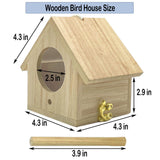 Tfwadmx Wooden Bird House, Hanging Birdhouse for Outside, Garden Patio Decorative Nest Box Bird House for Wren Swallow Sparrow Hummingbird Finch Tfwadmx