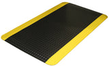 Durable Corporation-442S Vinyl Heavy Duty Diamond-DEK Sponge Industrial Anti-Fatigue Floor Mat, 2' x 3', Black with Yellow Border Durable Corporation