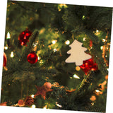 VOSAREA 300pcs Christmas Wood Chips Miniature Christmas Ornaments Unfinished Snowflake Cutout Jingle Bell Wood Cutout Unfinished Hanging Ornament VOSAREA