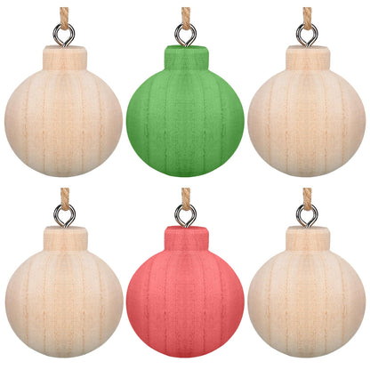 Hiboom 25 Pack Wooden Christmas Tree Cutouts 6 x 5.2 Inches Blank