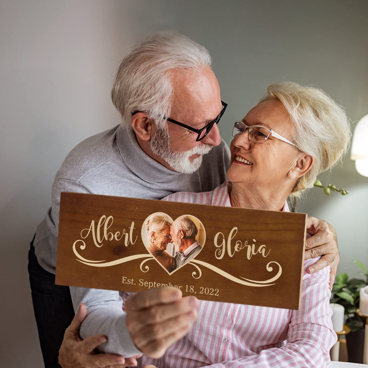 DPDP Personalized Wedding Gifts, Custom Wood Sign with Name Date Picture, Bridal Shower Gifts for Bride and Groom, Weeding Shower Gifts, Gifts for DPDP